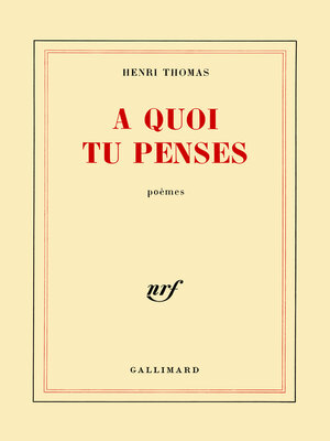 cover image of À quoi tu penses